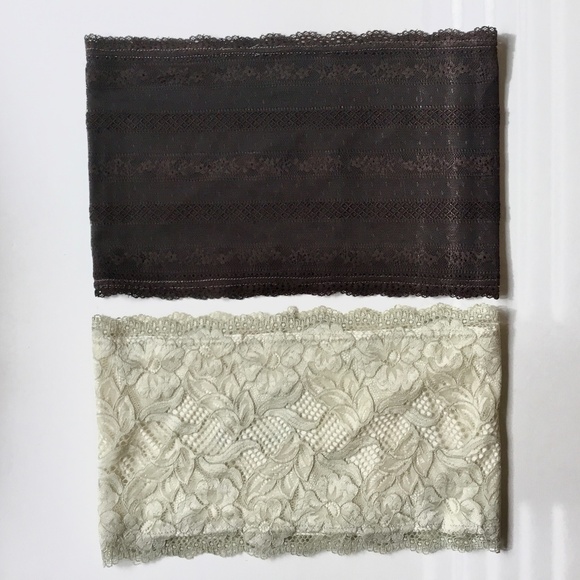 NWOT Two Lined Lace Bandeaus by Emmelee - Picture 1 of 5